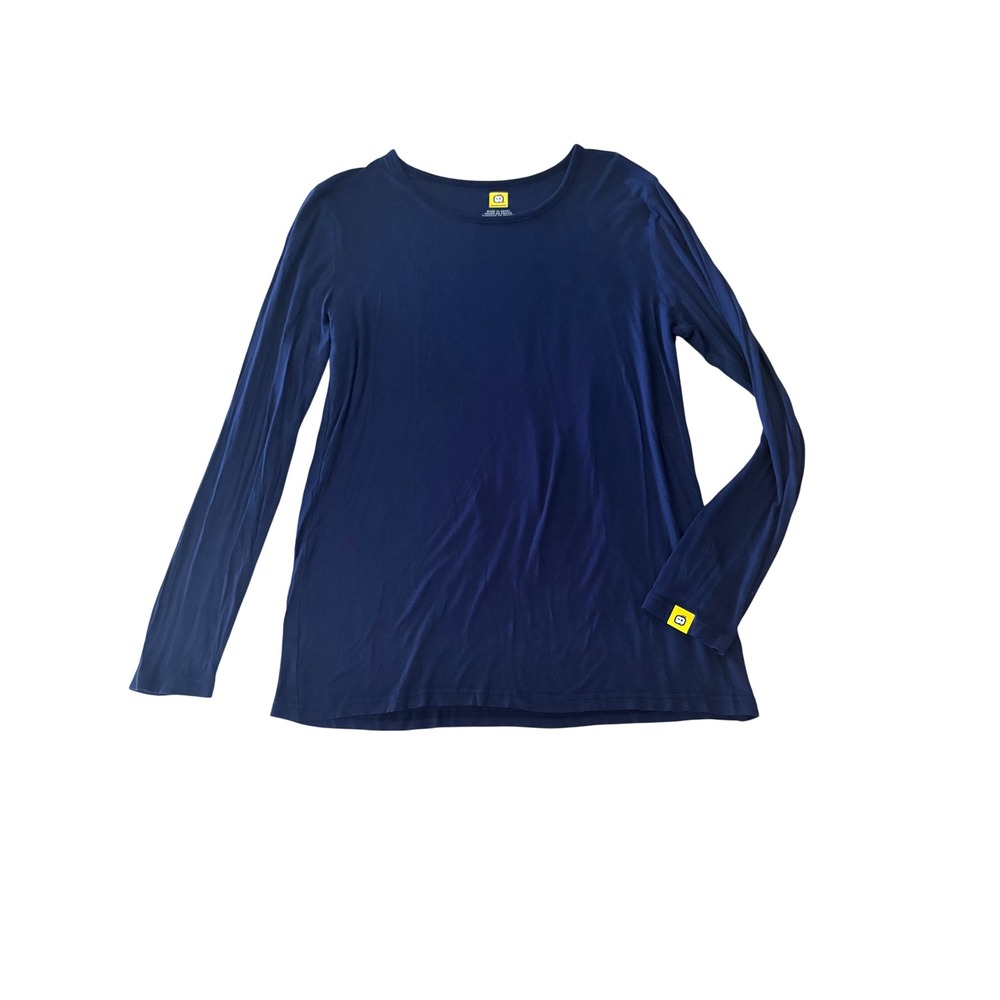 WonderWink Navy Blue Long Sleeve Scrub Undershirt Layering Tee Women L